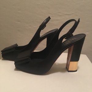 VALENTINO Garavani Navy Blue sling shoe 6.5